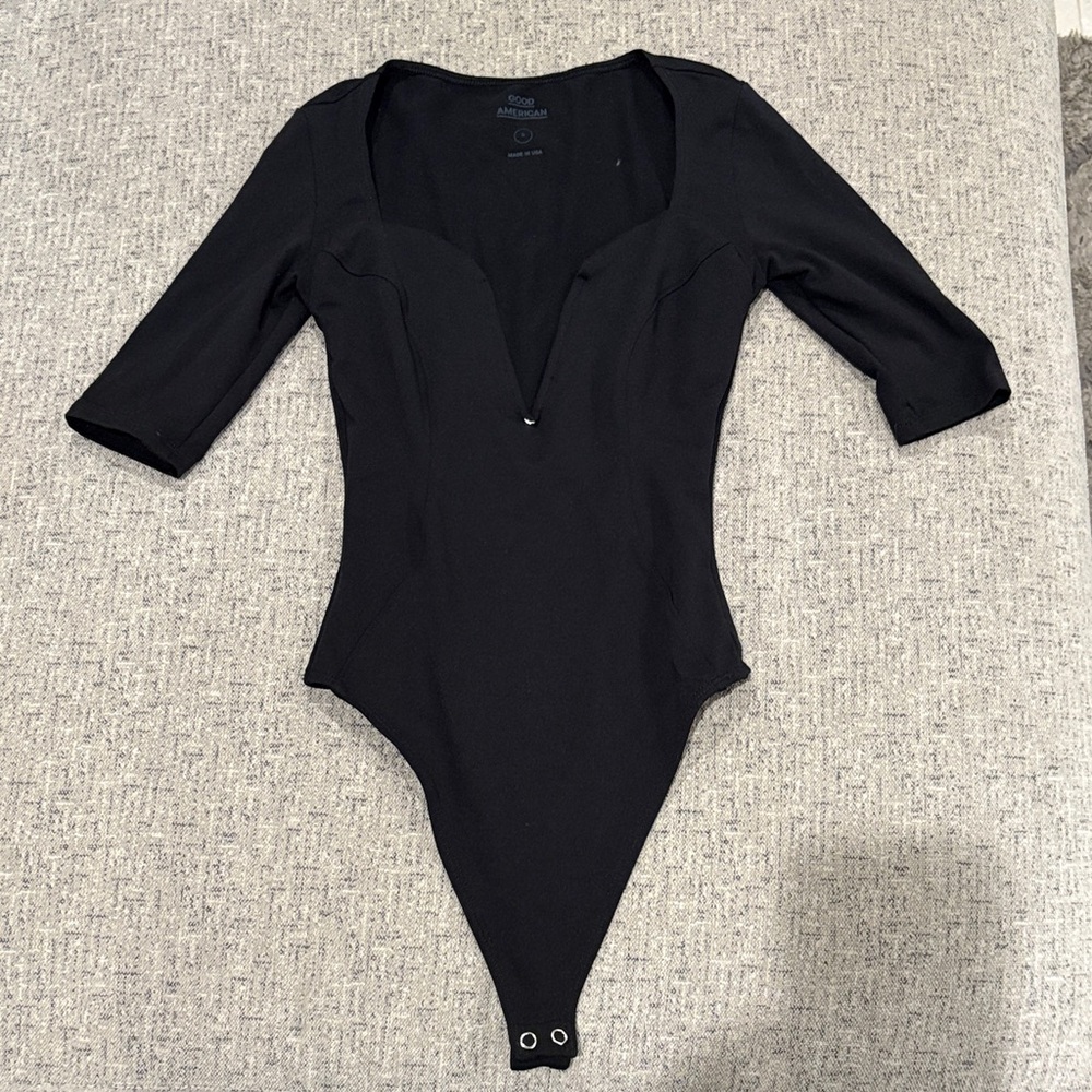 Good American Black Bodysuit